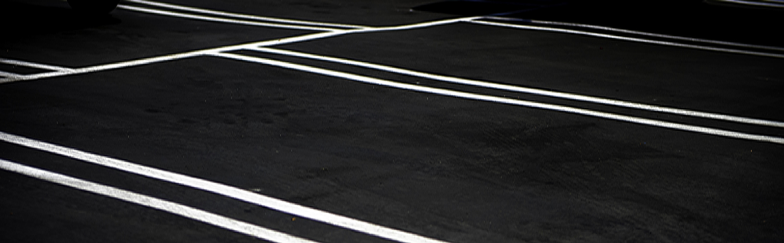Commercial parking lot striping